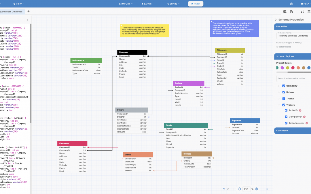 Trucking Business Database